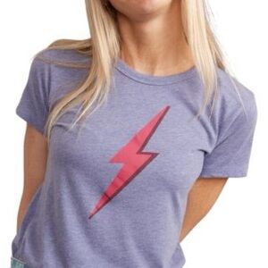 Marine Layer Tee with Lightning Bolt - Lavender